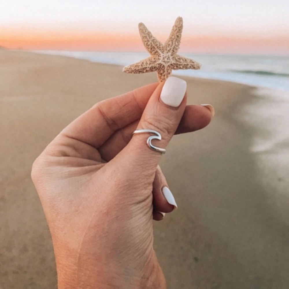 NEW!💙💎OCEAN!🌊WAVE! SURF! BEACH!RING!💎💙SIZE 7! - Picture 7 of 8